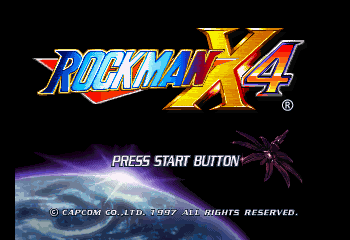 Rockman X4 Title Screen